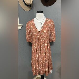 NWT Dream Catcher Floral Button-Down Tier Dress Size Small # 1062